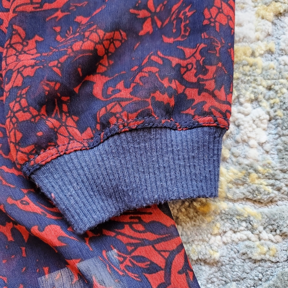 Mason + Mackenszie Navy Sheer Blouse - Picture 8 of 8